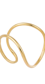 Bracelete Orgânico Dourado com Design Escultural e Linha Contínua