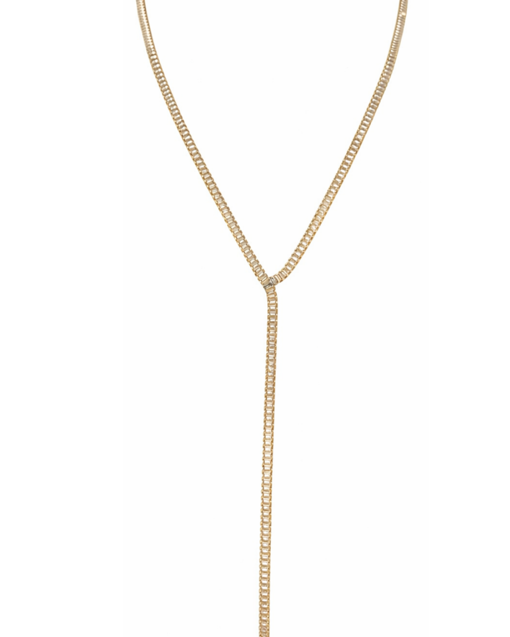Colar Gravatinha com Zircônias em Banho Dourado – Linha de Luz