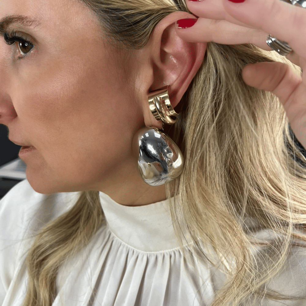 ANEL TUBO METALLO DOURADO