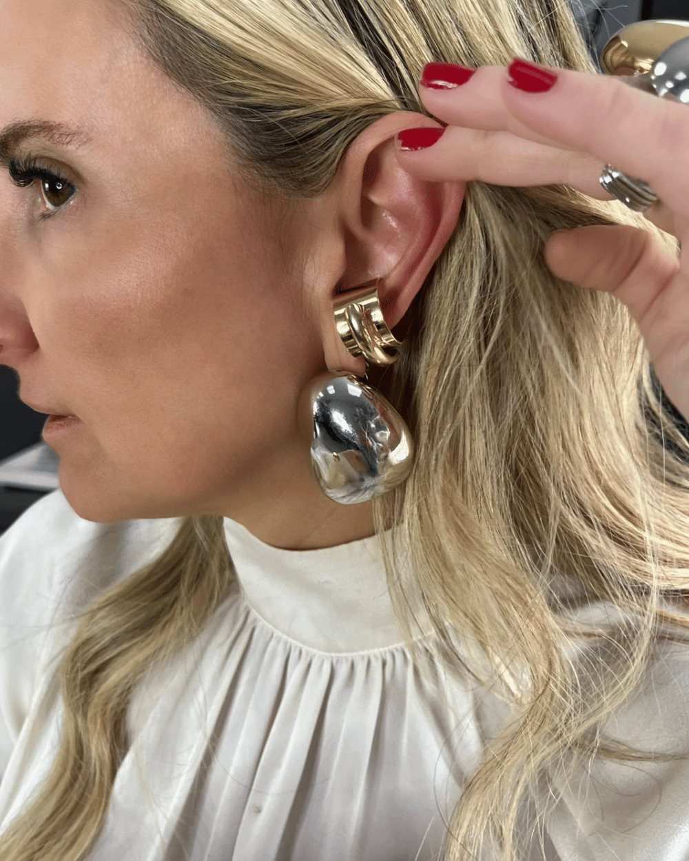 ANEL TUBO METALLO DOURADO