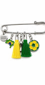BROCHE ALFINETE BRASIL MIX DE PINGENTES