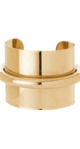 Bracelete Tubo Dourado com Design Minimalista e Estrutura Marcante
