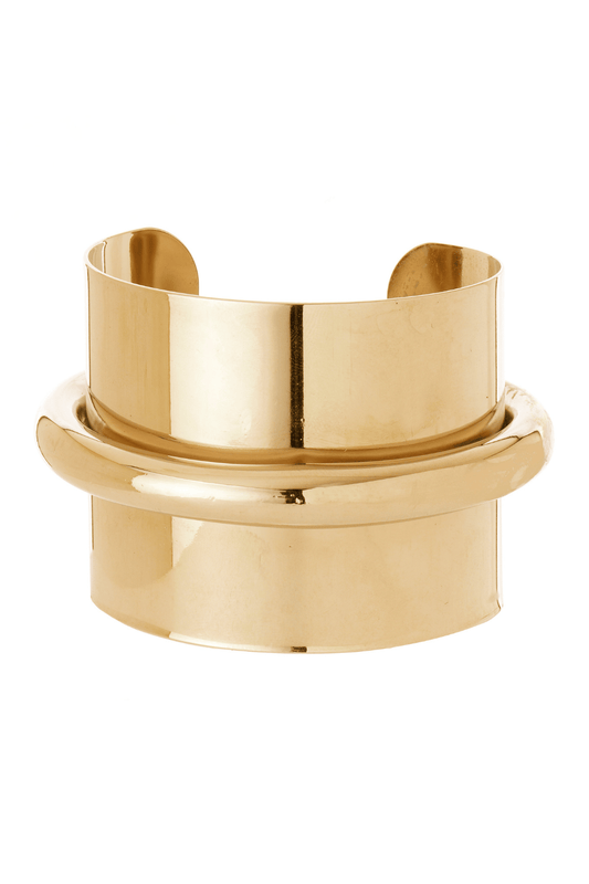 BRACELETE TUBO METALLO DOURADO