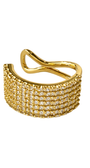 Ear Cuff Dourado com Zircônias Pavê e Encaixe Sem Furo