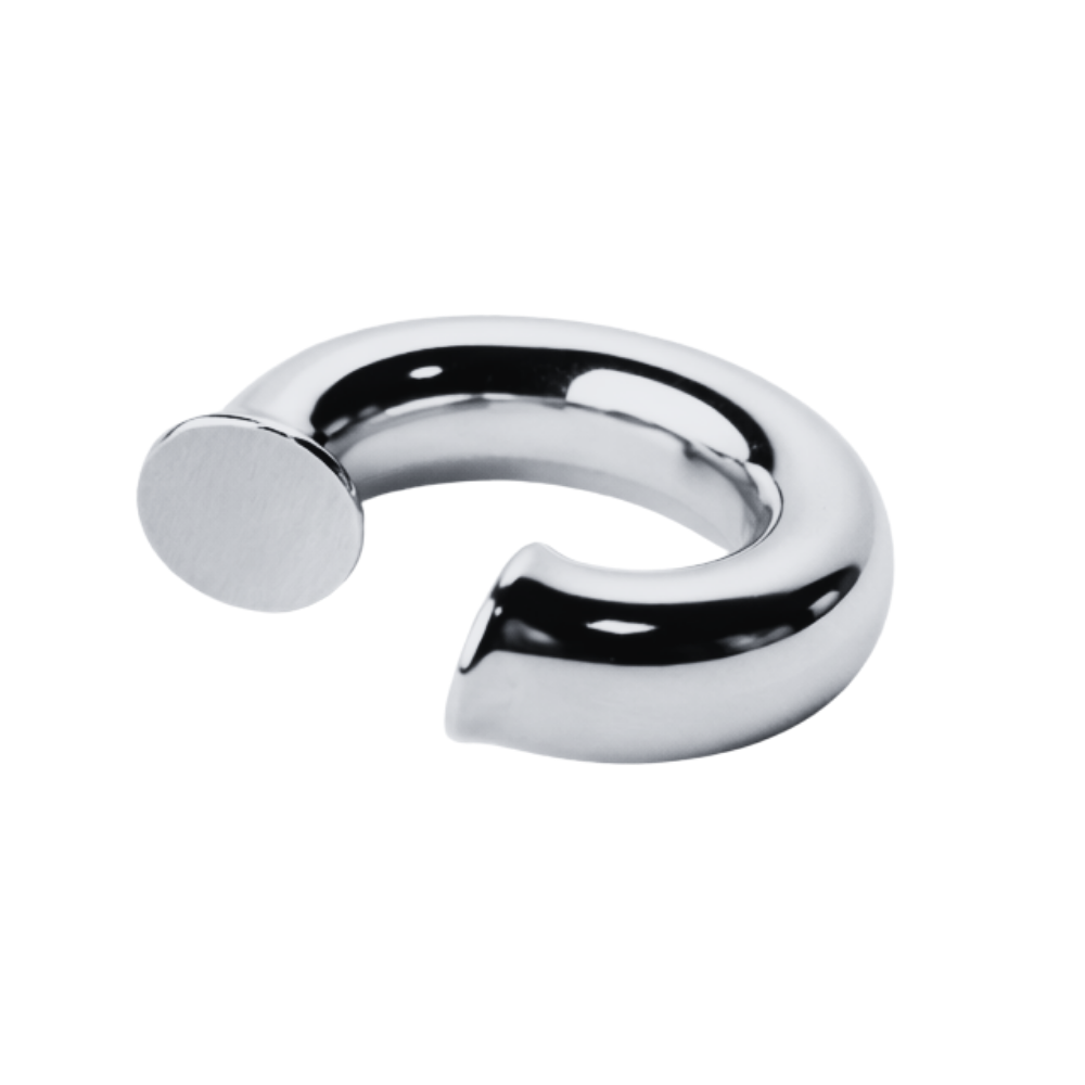 Ear Cuff Bold em Banho Prateado – Forma Essencial