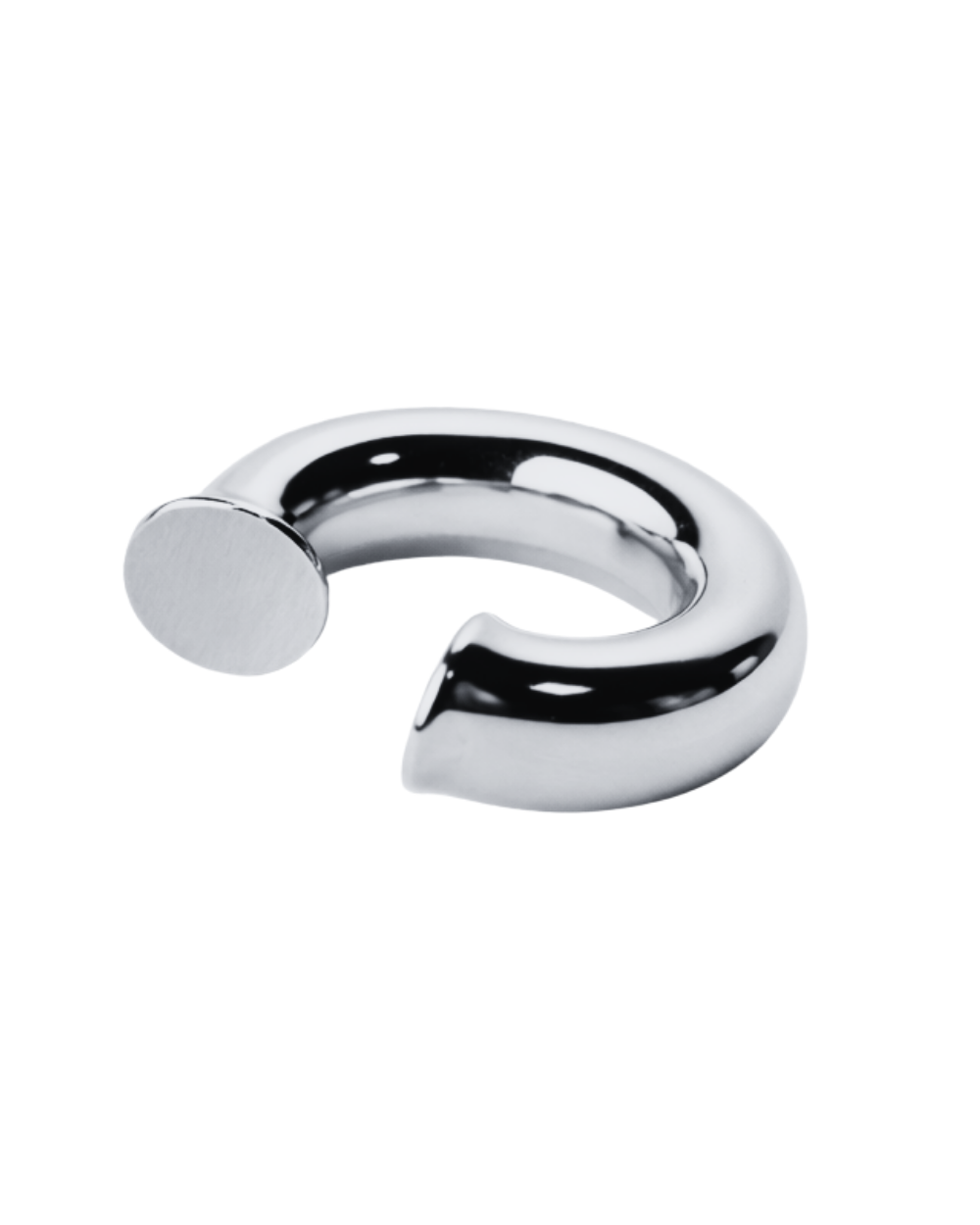 Ear Cuff Bold em Banho Prateado – Forma Essencial