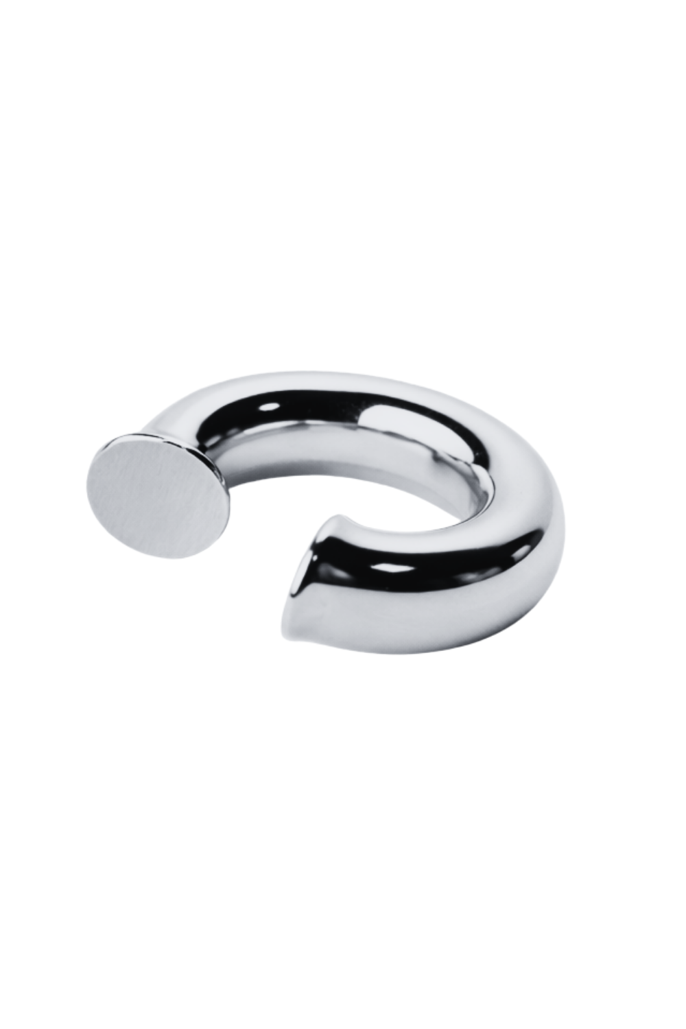 Ear Cuff Bold em Banho Prateado – Forma Essencial