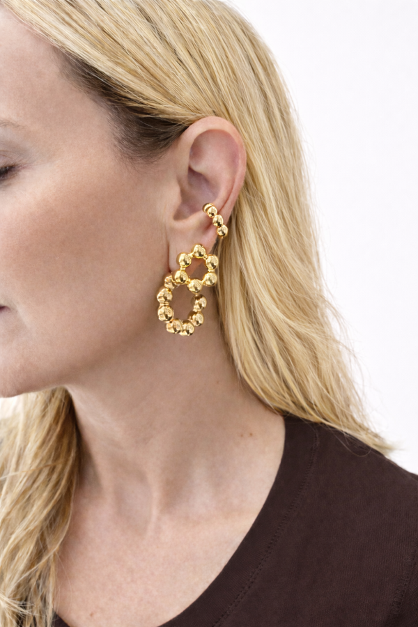 KIT DE BRINCOS ESFERAS DOURADO ESSENZA