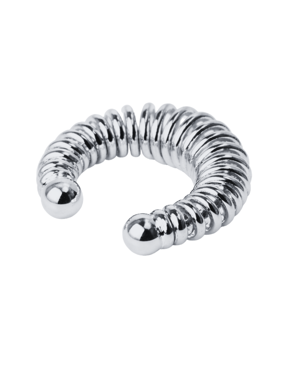 Ear Cuff Mola em Banho Prateado – Textura e Precisão
