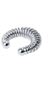 Ear Cuff Mola em Banho Prateado – Textura e Precisão