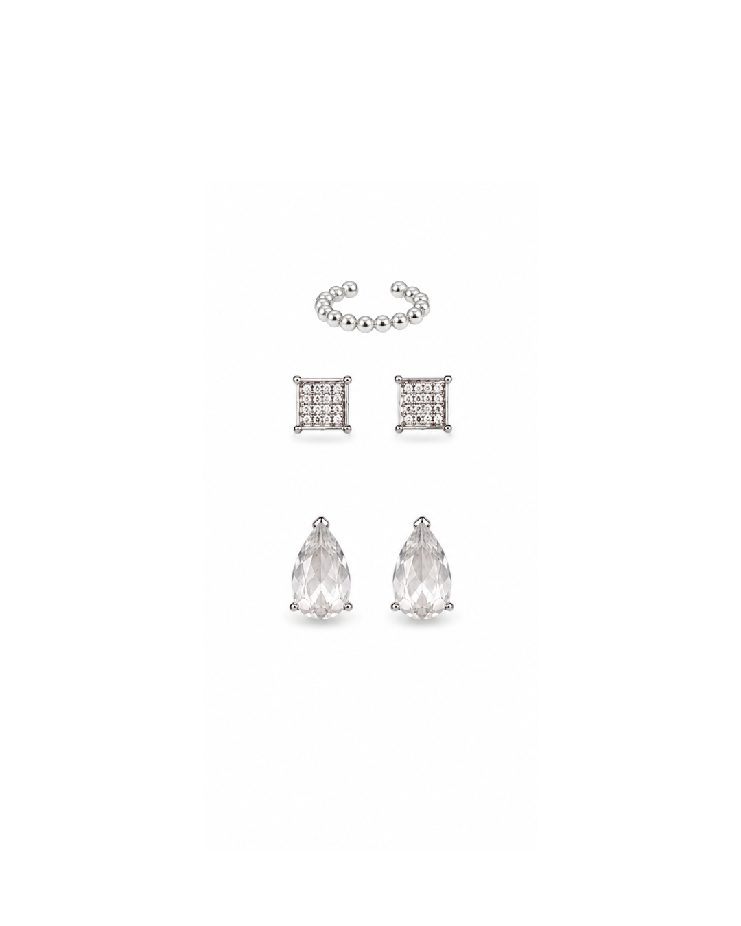 Kit de Brincos e Ear Cuff Shine