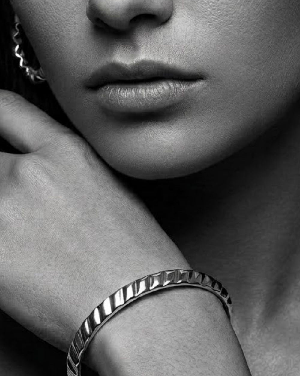 Bracelete Organic Prateado