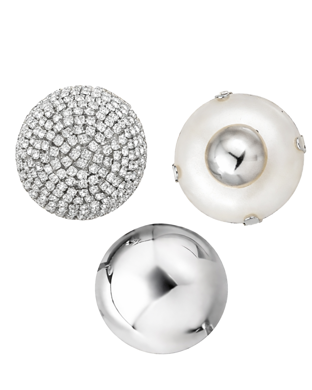 Kit de Broches com Pérola e Strass Cravejado – Design Contemporâneo Angela