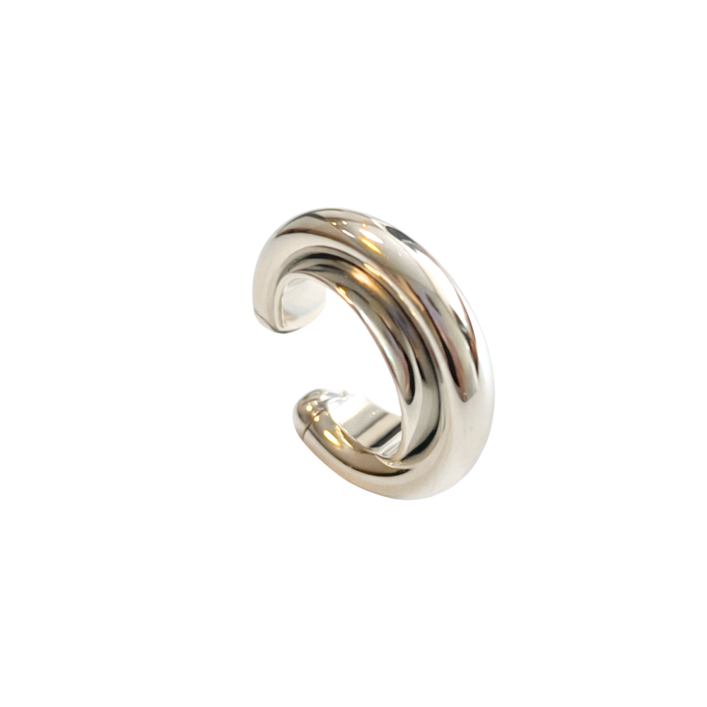 Anel Tubo Prateado Presenza | Essencial e Uso Versátil