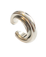 Ear Cuff Prateado Liso com Design Tubular e Encaixe Sem Furo