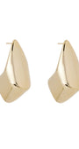 Brinco Triangular Presenza Dourado com Volume Polido