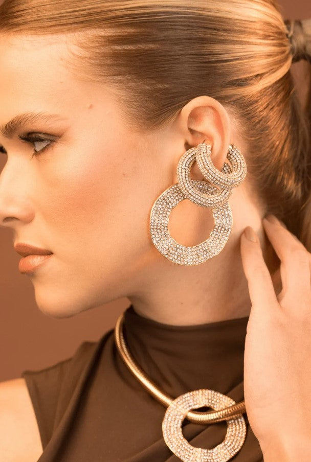 EAR CUFF SHINE DOURADO CRAVEJADO