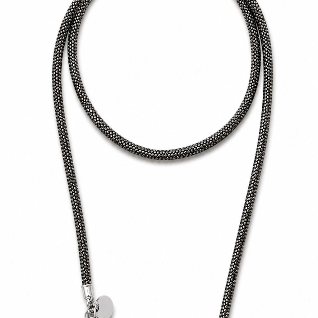 Corda de Óculos com Strass Black Diamond Prateado – Glam