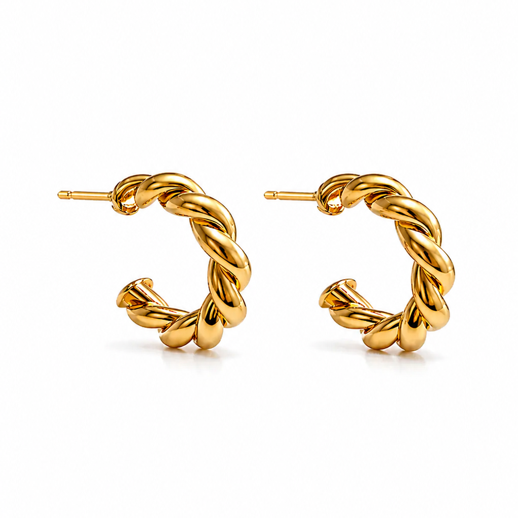 Brinco Argola Essential Dourado Volume Polido