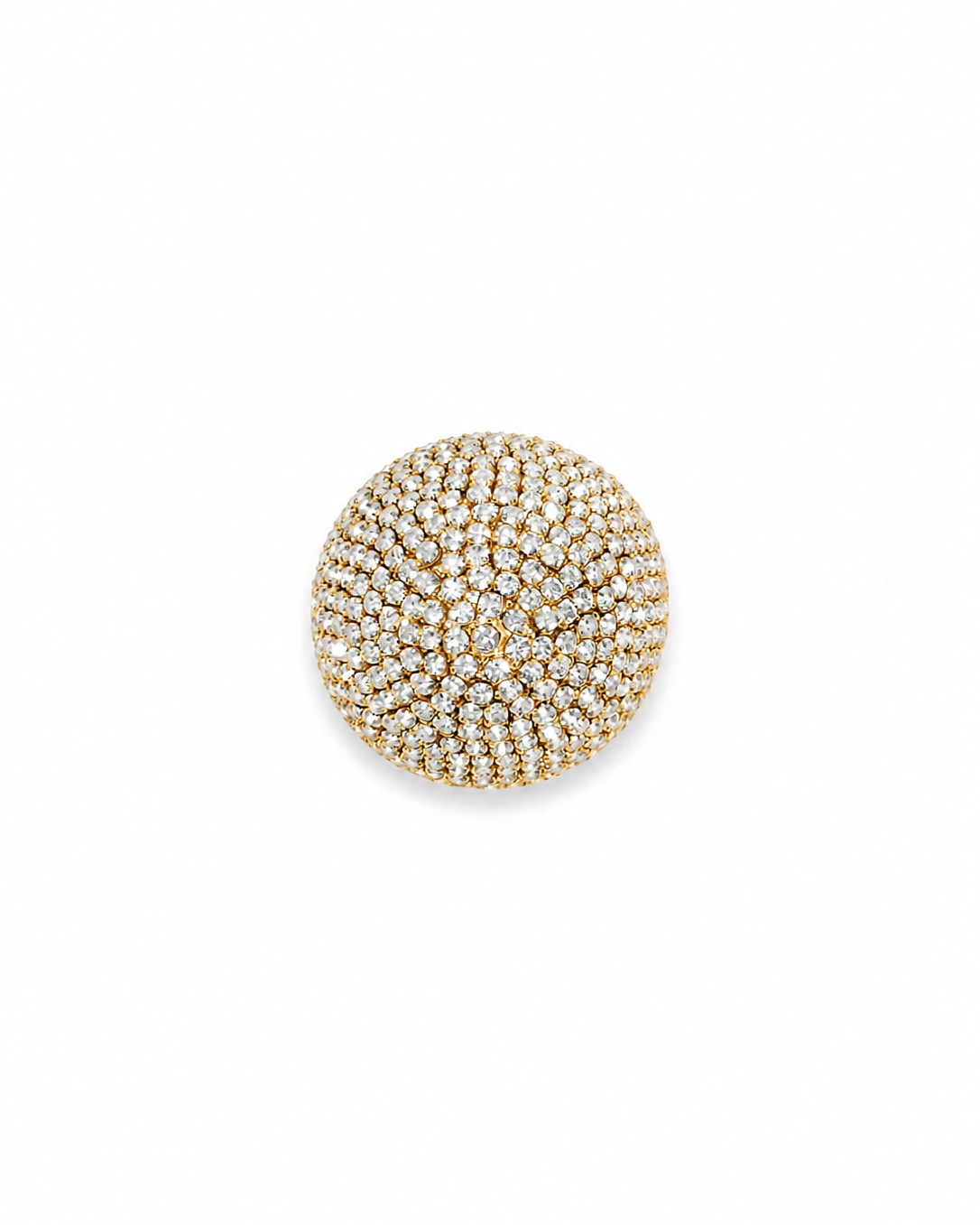 Broche Shine Dourado Cravejado em Strass