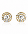 Brinco Shine Dourado Ponto de Luz Cravejado