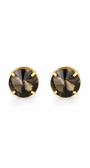 Brinco Pequeno Dourado com Cristal Black Diamond Lapidado – Limited