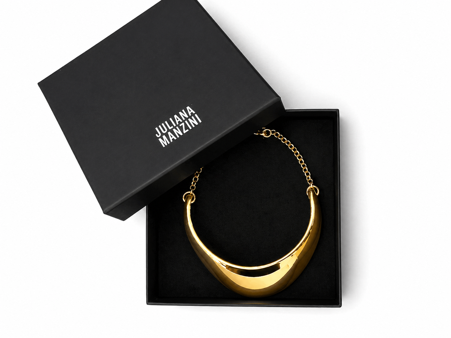 Choker Escultural em Eletroformação Dourado – LIMITED