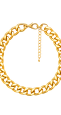 Colar Curto de Elos Dourado Ouro Vintage com Corrente Estruturada