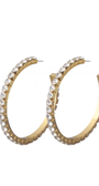 ARGOLA MAXI COM STRASS OURO VINTAGE