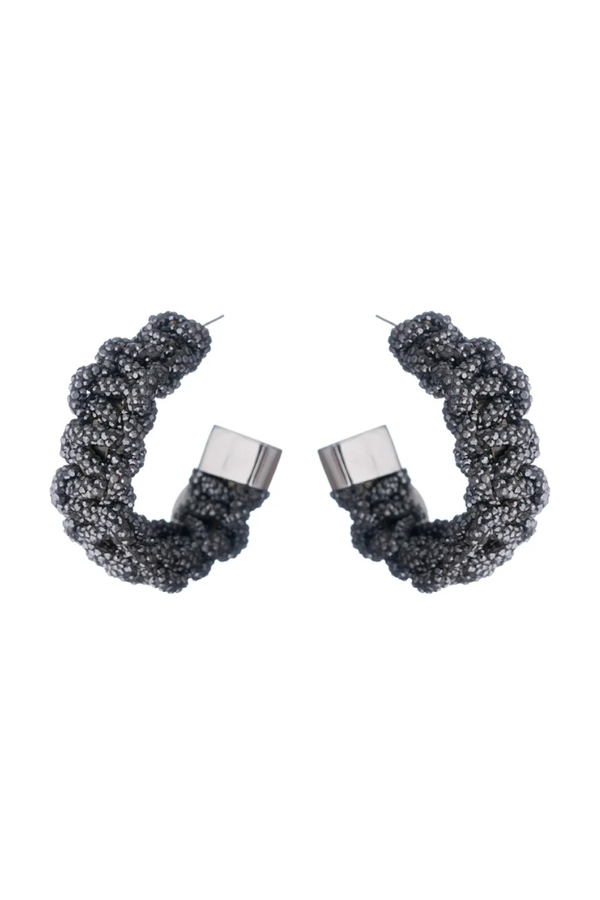 BRINCO MAXI ARGOLA MACRAME HEMATITA