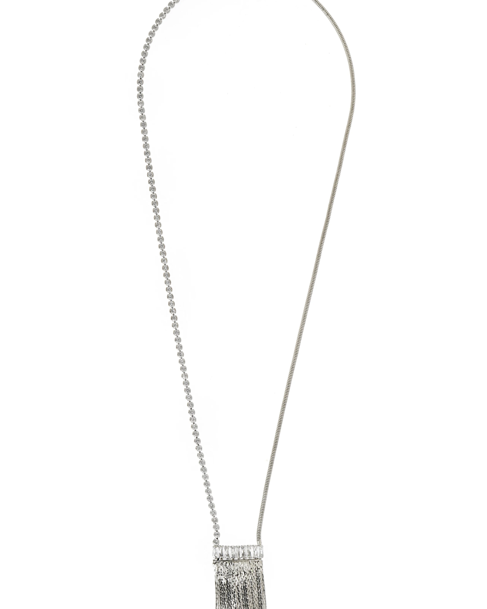COLAR LONGO LUXO PRATEADO