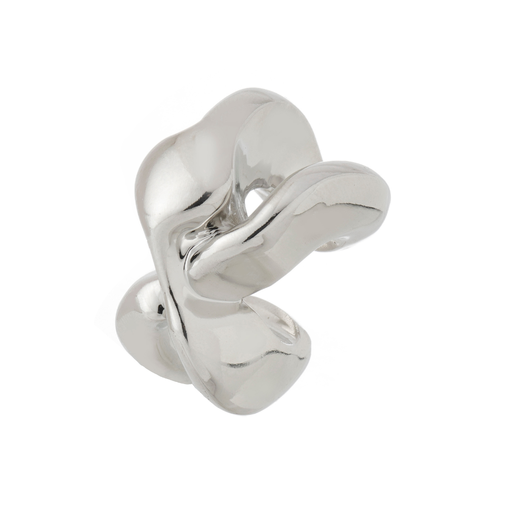 EAR HOOK BOLD PRATEADO