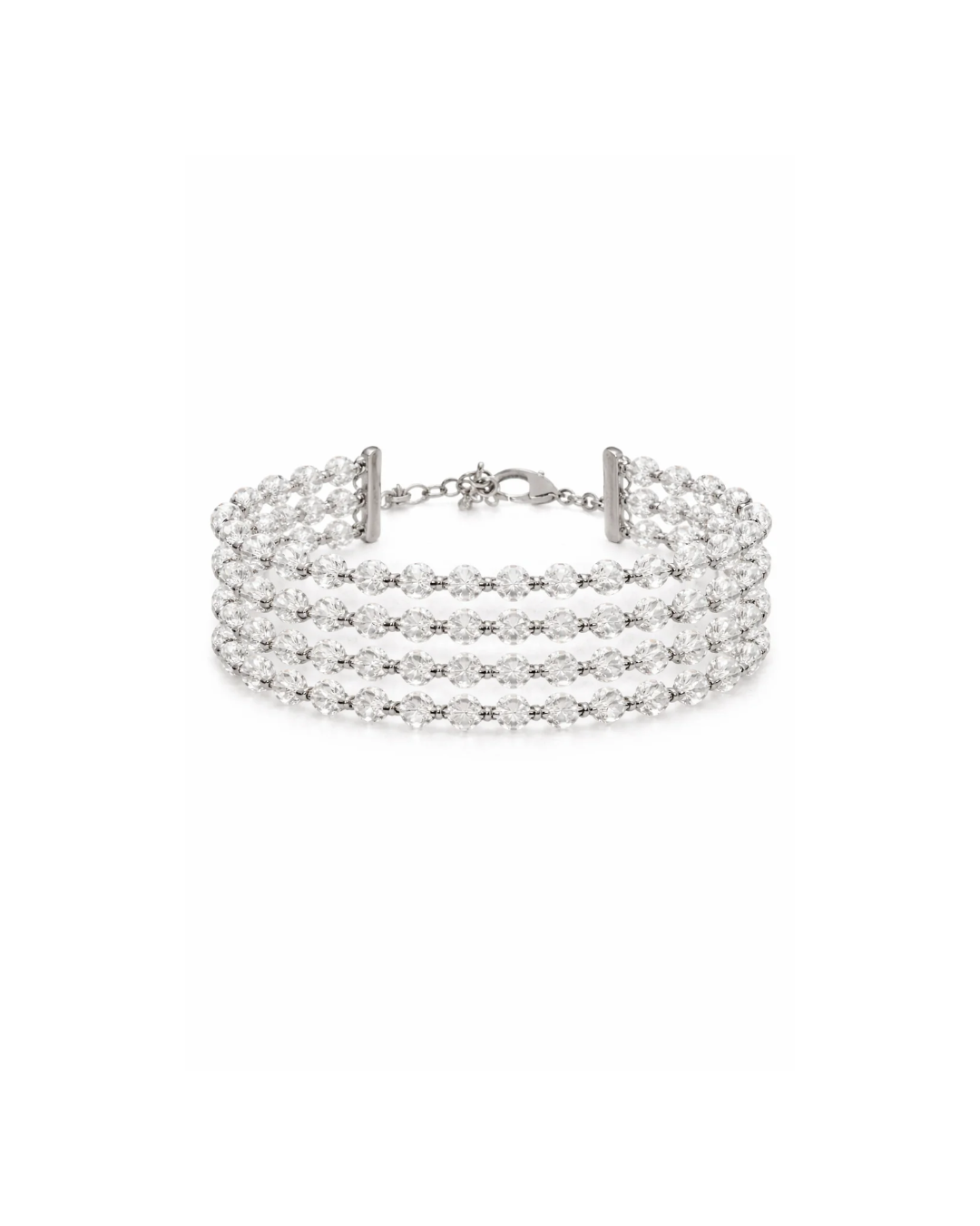 Pulseira Aura Prateada com Design Contemporâneo