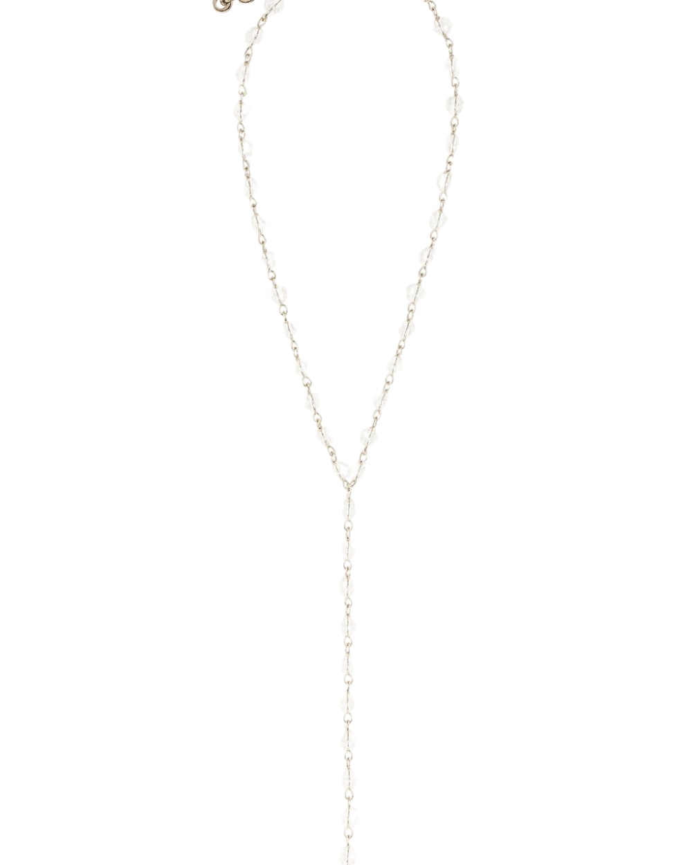 Colar Terço Cristal Prateado | Leve, Elegante e Atemporal
