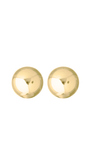 Brinco Meia Bola Dourado Polido – Canopla P