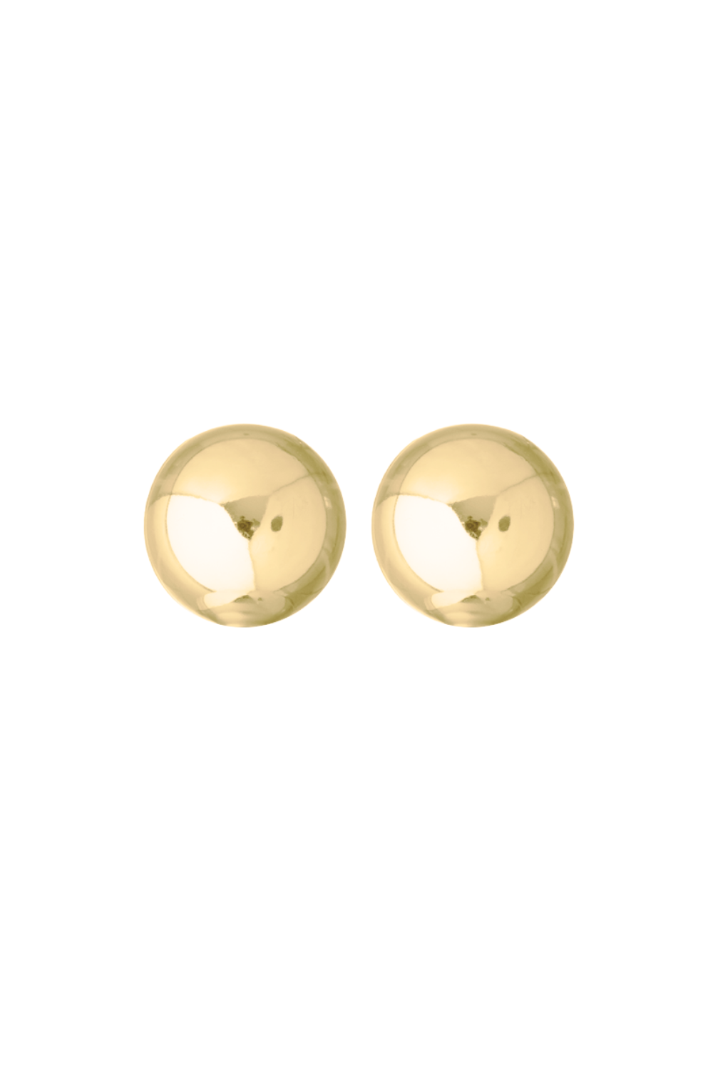 Brinco Meia Bola Dourado Polido – Canopla P