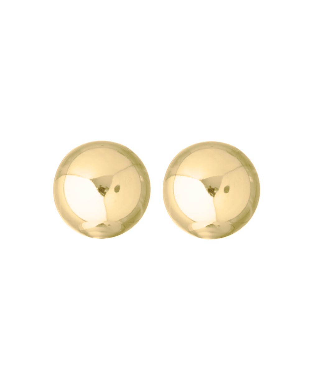 Brinco Meia Bola Dourado Polido – Canopla M Pressão
