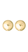 Brinco Meia Bola Dourado Polido – Canopla M Pressão