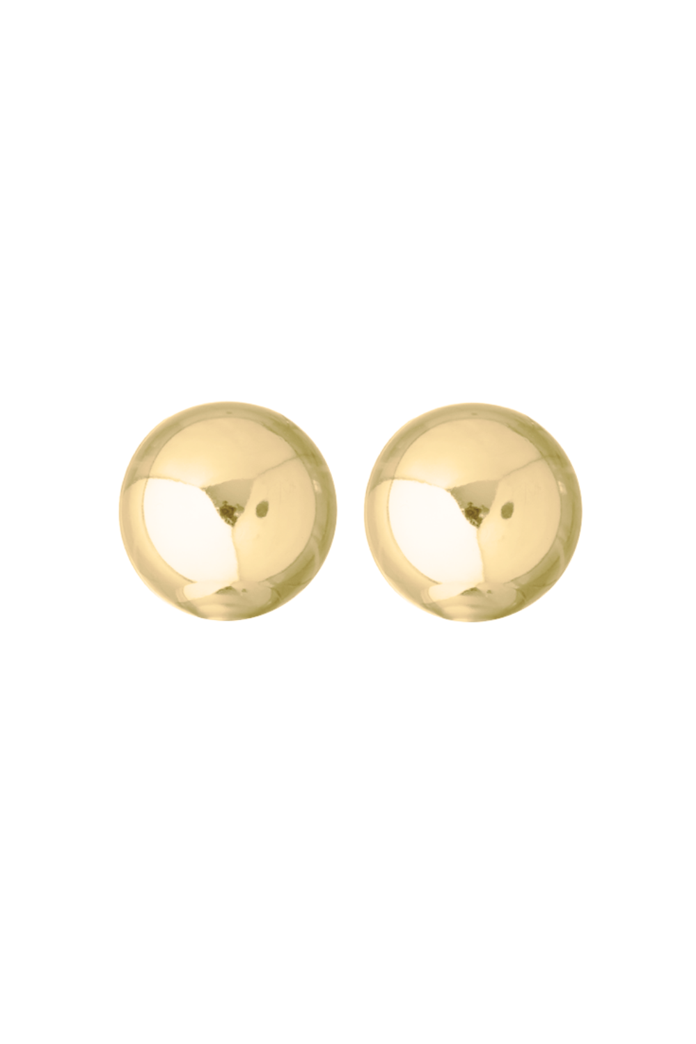 Brinco Meia Bola Dourado Polido – Canopla M Pressão