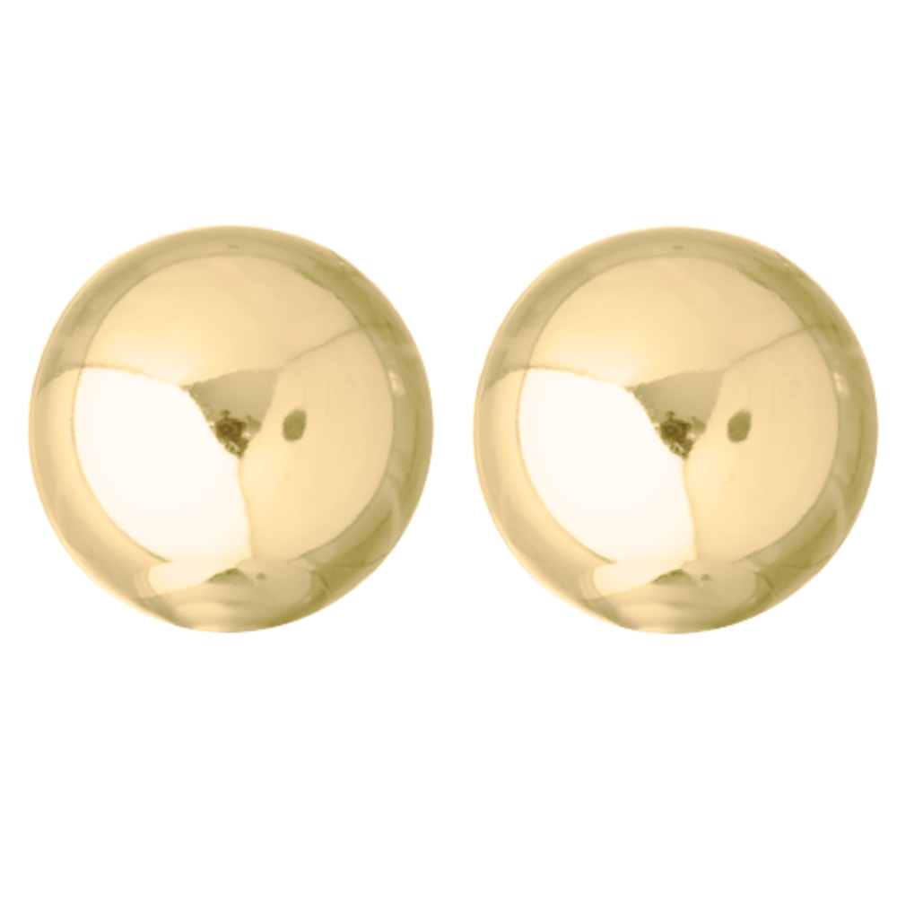 Brinco Meia Bola Dourado Polido – Canopla GG
