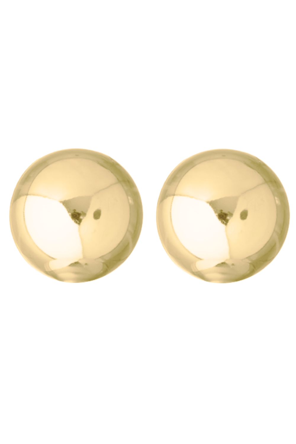 Brinco Meia Bola Dourado Polido – Canopla GG