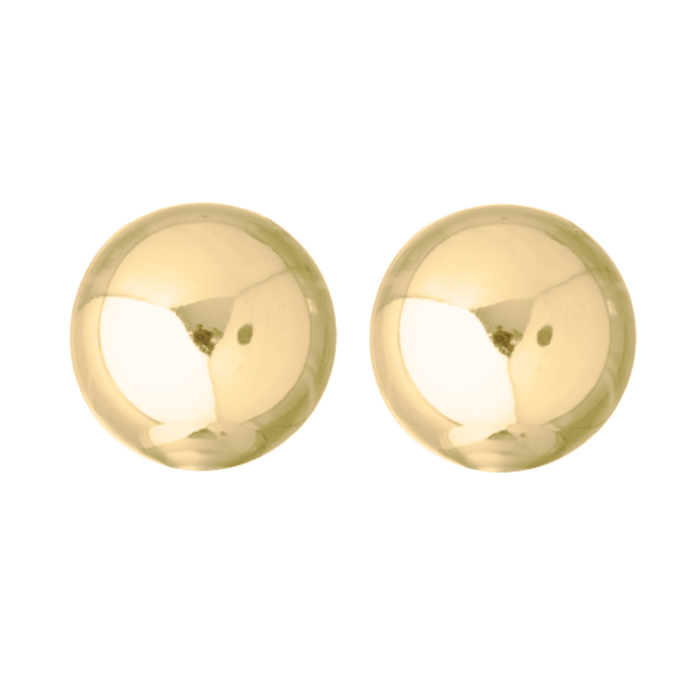 Brinco Meia Bola Dourado Polido – Canopla M