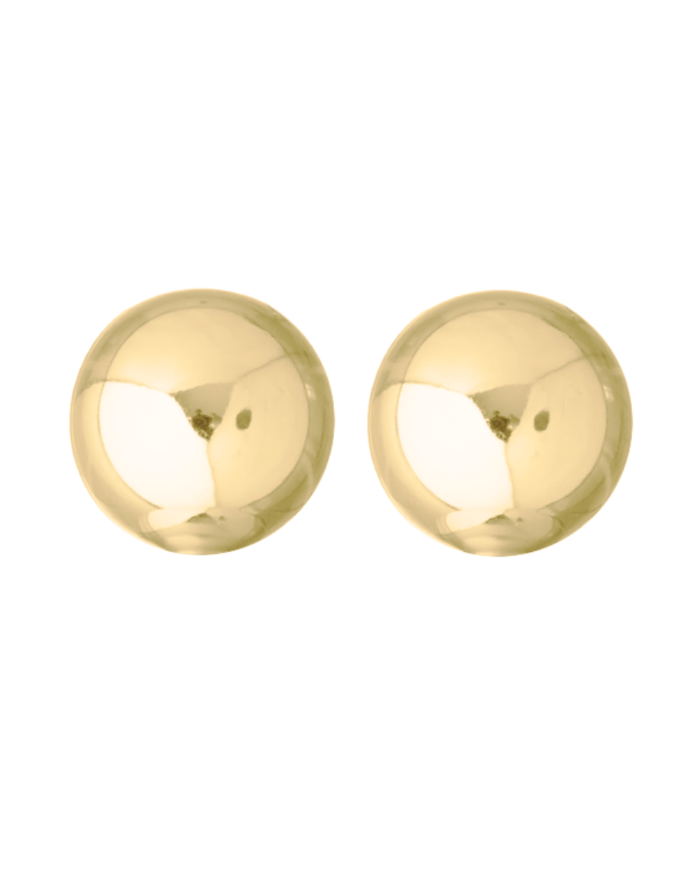 Brinco Meia Bola Dourado Polido – Canopla M