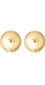 Brinco Meia Bola Dourado Polido – Canopla M