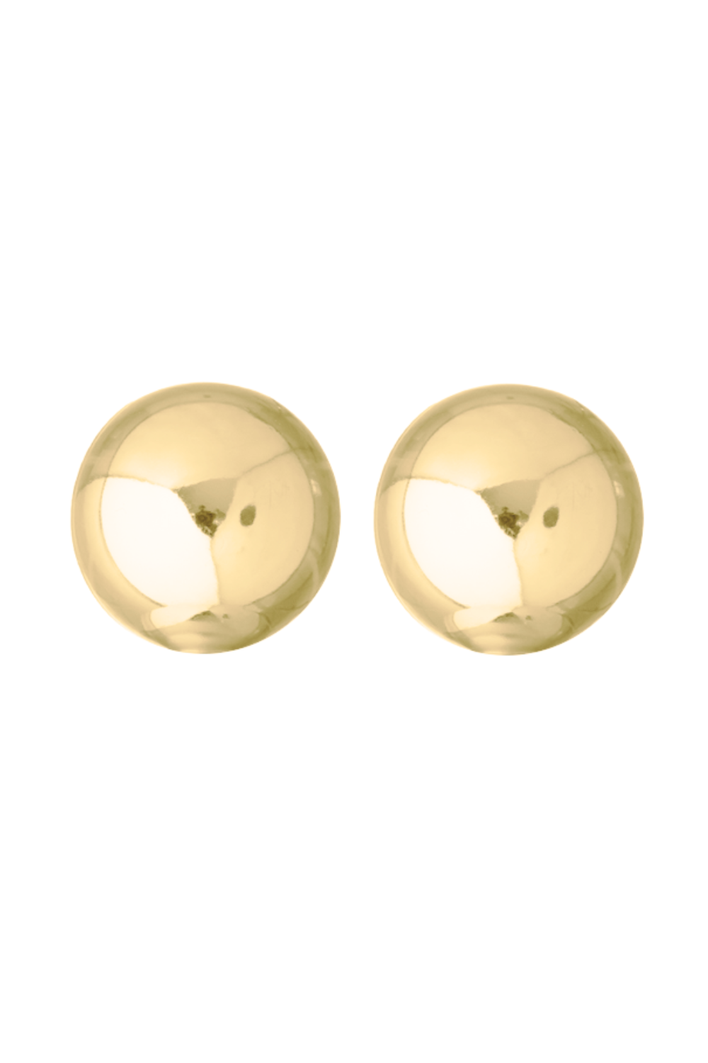 Brinco Meia Bola Dourado Polido – Canopla M
