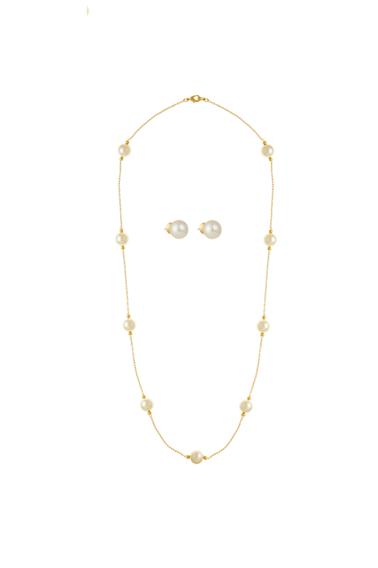 KIT COLAR E BRINCO PÉROLA PRESENZA