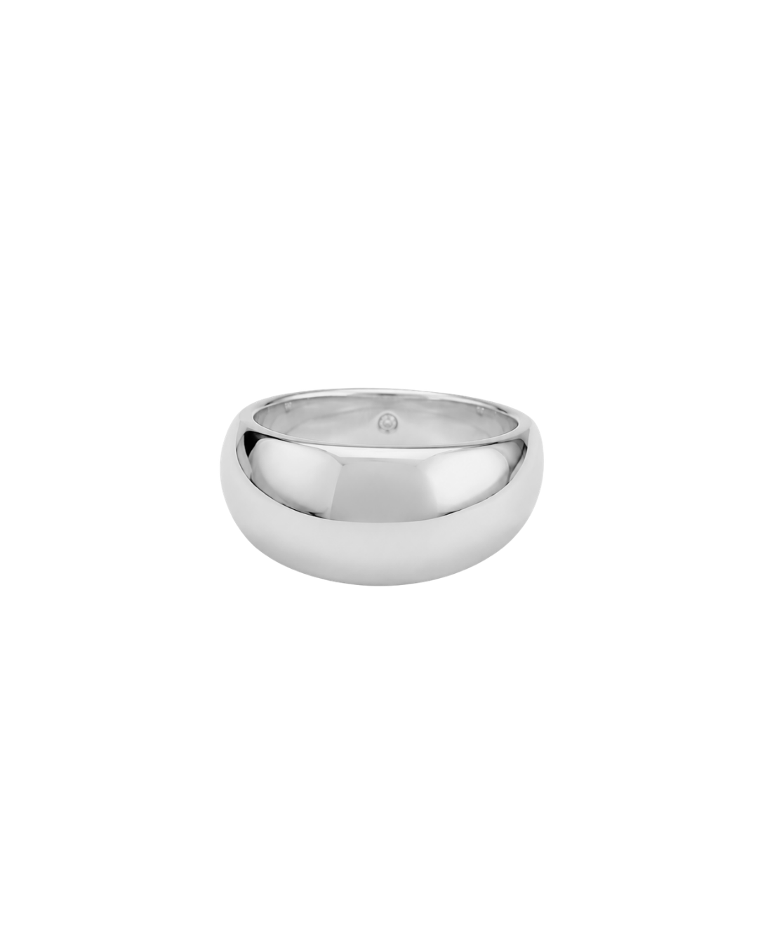 Anel Bold Feminino Prateado com Design Minimalista | Western Glam