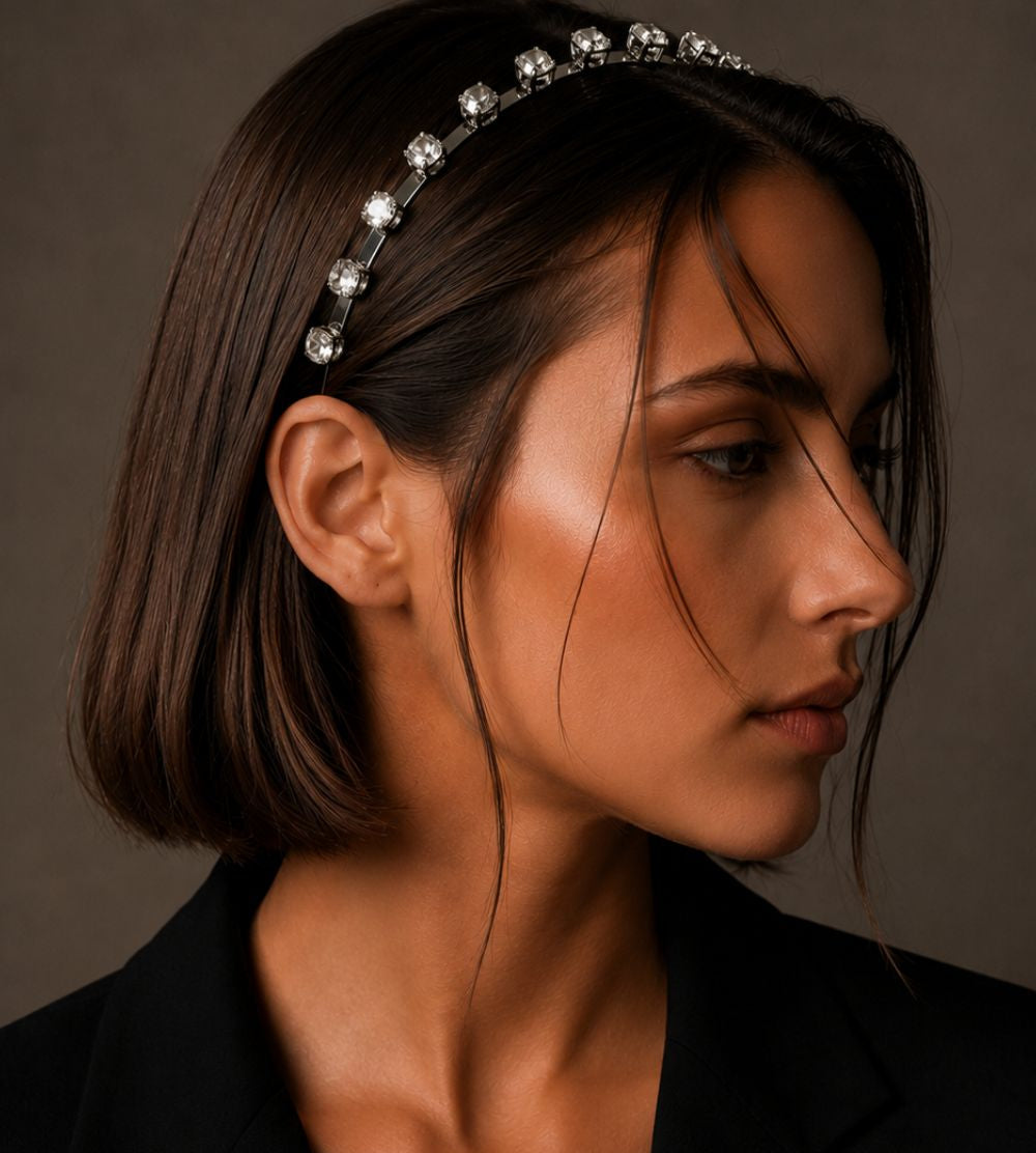 TIARA STRASS SHINE PRATEADO